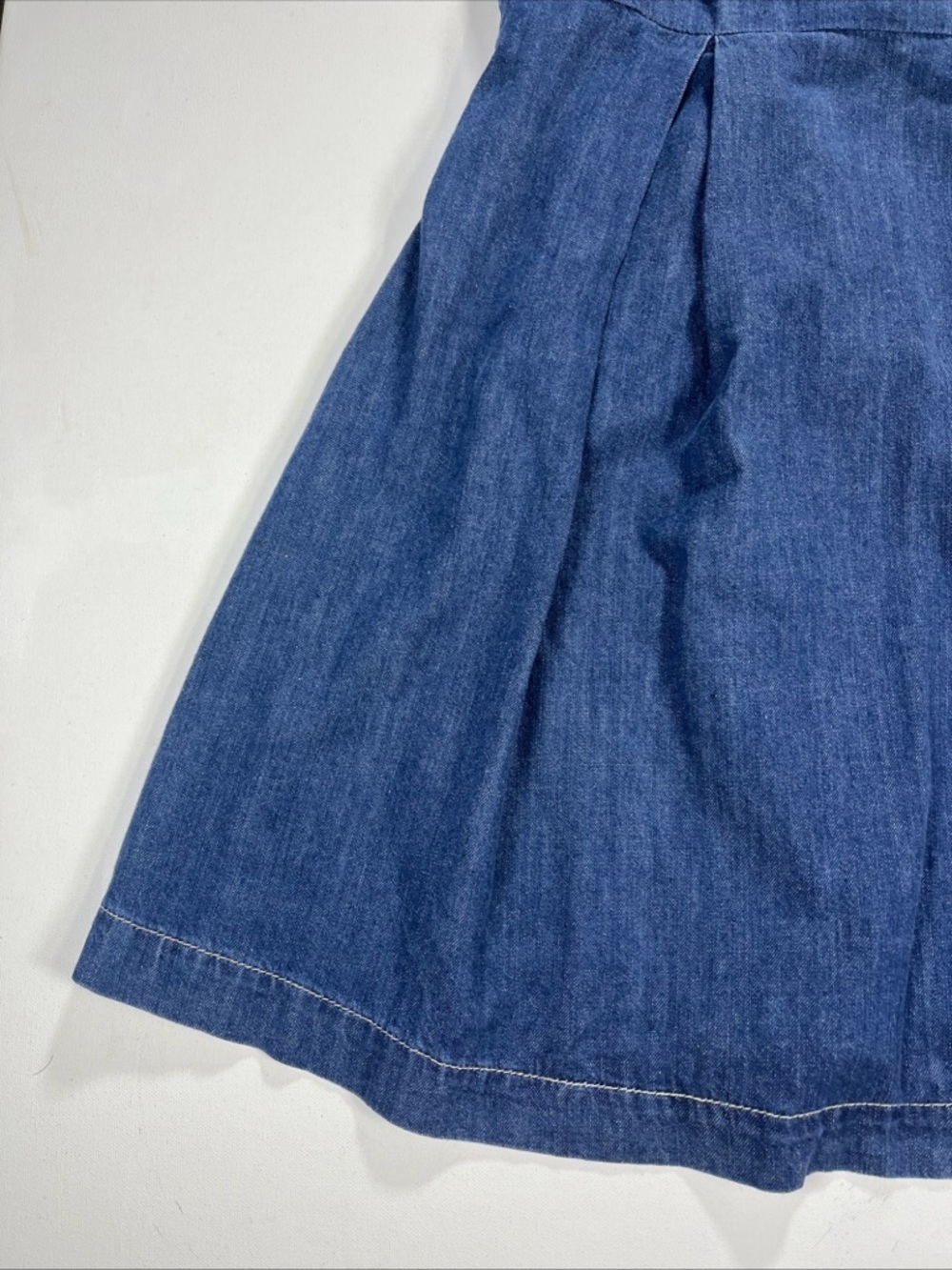 SOLD Reformation Denim Mini Dress Zip Womens Size 6 Minimal Cecil Adjustable - Picture 2 of 16